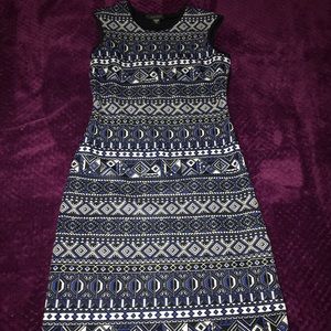 Karen Kane blue  Exposed Zip Sleeveless Dress